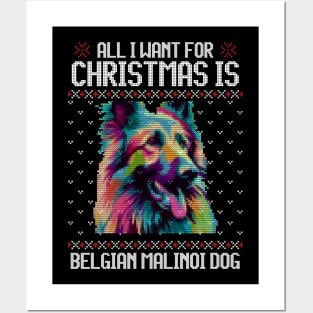 All I Want for Christmas is Belgian Malinoi - Christmas Gift for Dog Lover Posters and Art